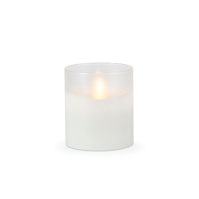 Illumaflame Hand-Poured LED Candle in Frosted Glass 45603