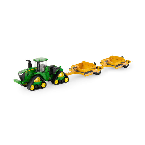 John Deere 1:64 Scale 9RX 590 Tractor with Scrapers � Die-Cast Metal Replica 45906