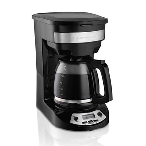 Black & Silver 12-Cup Programmable Coffee Maker