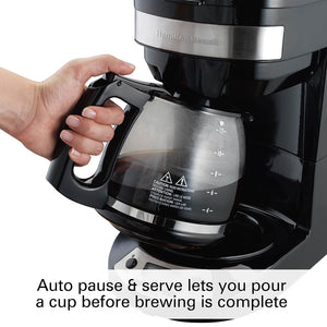 Auto pause & serve lets you pour a cup before brewing is complete