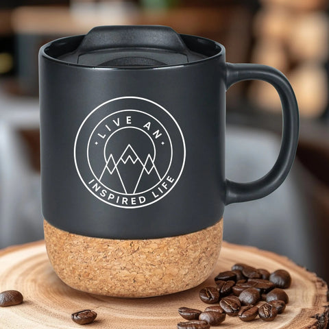 Live An Inspired Life Cork Bottom Mug 4634