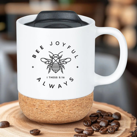 Bee Joyful Cork Bottom Mug 4637