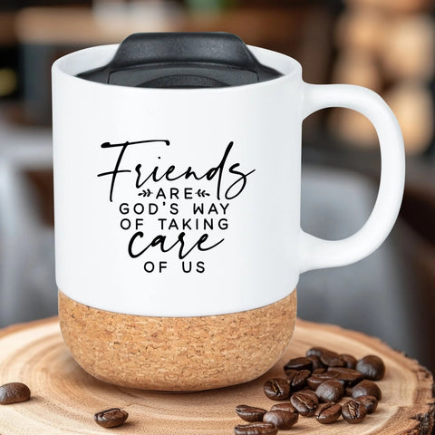 Friends are God's Way Cork Bottom Mug 4697