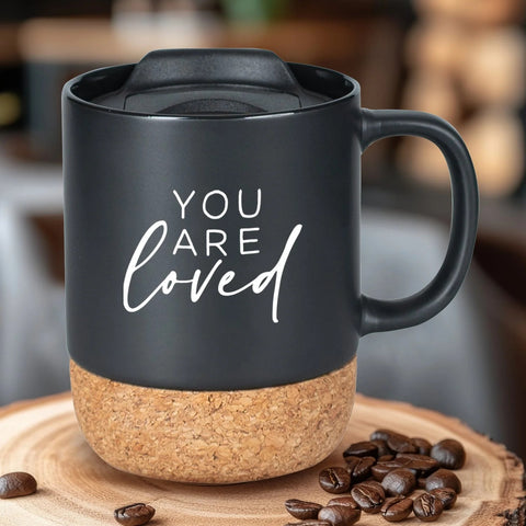You are Loved Cork Bottom Mug 4698 front view