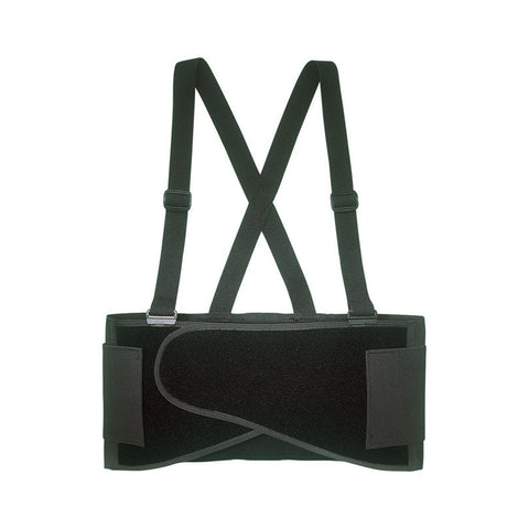 46 in to 56 in. Elastic Support Belt with Suspenders, Black XL 1 Pc