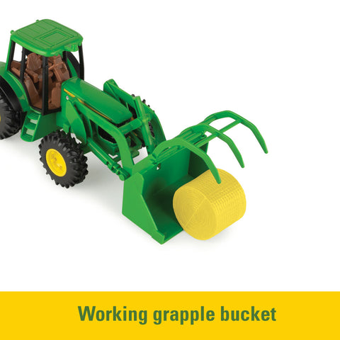 John Deere 1:32 Scale Haying Set, with Tractor, Trailer, Farm Animals and More 47519