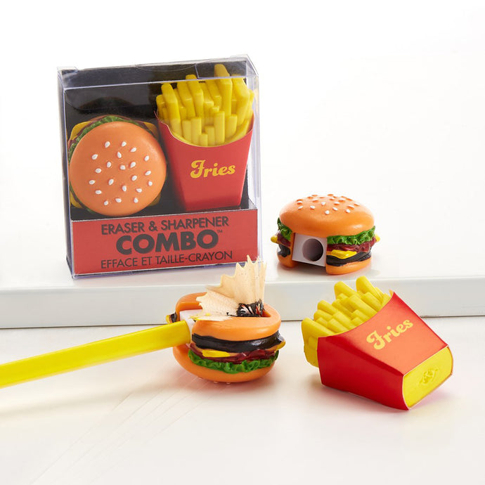 Burger'n'Fries Eraser & Sharpener Combo 475401