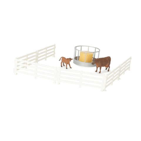 Tomy Ertl 1:32 scale Cattle Figures, Fence & Feeder