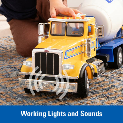 Big Farm Peterbilt 1:16 Scale Cement Mixer Toy with Lights & Sounds 47601