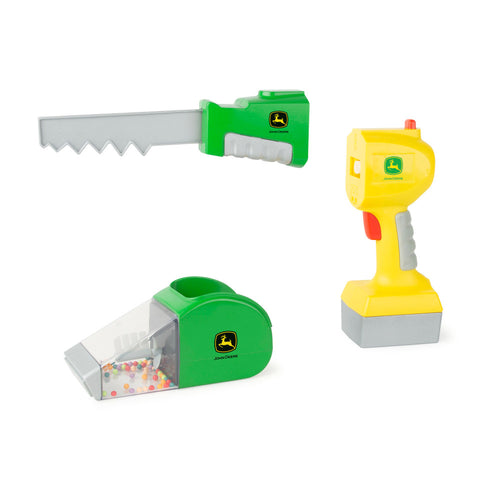 John Deere 2-in-1 Power Tool Toy with Toy Saw and Toy Vacuum 47614