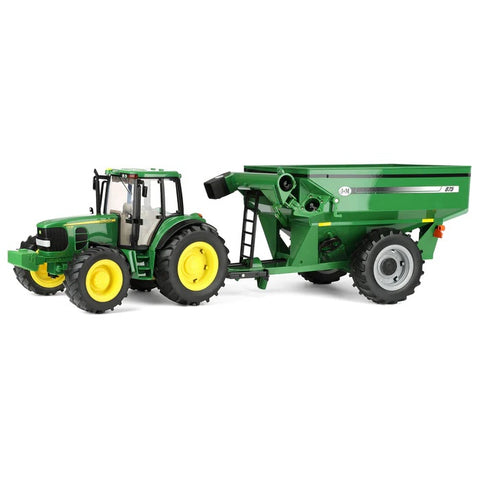 1/16 ERTL Big Farm John Deere 7430 Toy Tractor with J&M 875 Grain Cart 47681