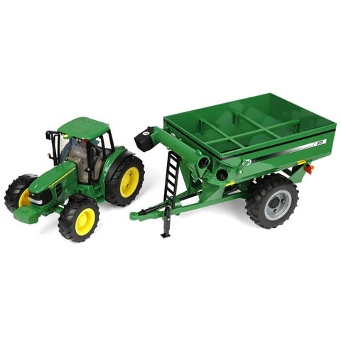 1/16 ERTL Big Farm John Deere 7430 Toy Tractor with J&M 875 Grain Cart 47681