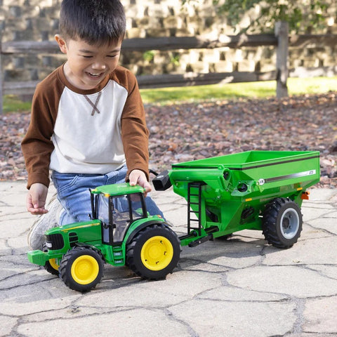 1/16 ERTL Big Farm John Deere 7430 Toy Tractor with J&M 875 Grain Cart 47681