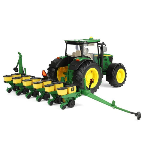 1/16 John Deere 6210R Toy Tractor with Lights & Sounds and 6 Row Planter, ERTL Big Farm Toy 47684