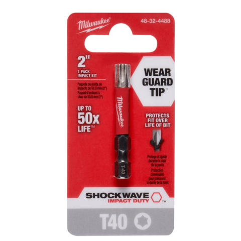 Shockwave Torx T40 X 2 in. L Impact Power Bit Steel 1 pc