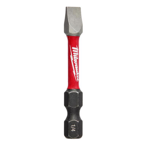 Shockwave Slotted 1/4 in. X 2 in. L Impact Power Bit Steel 1 pc