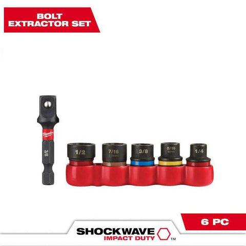 6-Piece Shockwave Impact Extractor Set