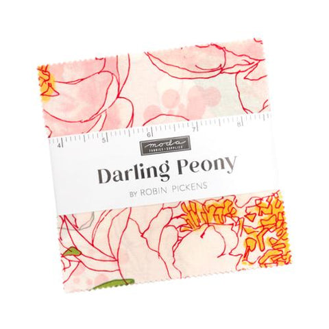 Darling Peony Collection Cotton Fabric Mini Charm Pack 48790MC