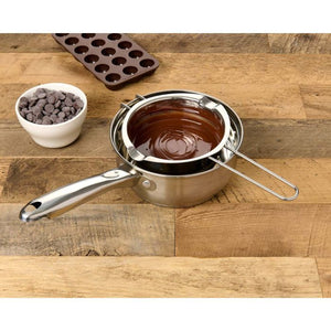 Mrs. Anderson's Baking Double Boiler Chocolate Melting Pot 49001 with chocolate