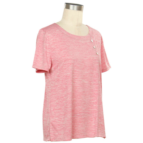 Sweet Taffy Women's Short-Sleeve Denim Refresh Knit Top 495C