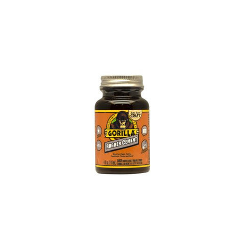 4 Ounce Crystal Clear Rubber Cement Bottle