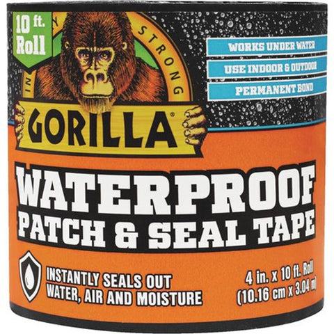 4 in. W X 10 ft. L Black Waterproof Repair Tape
