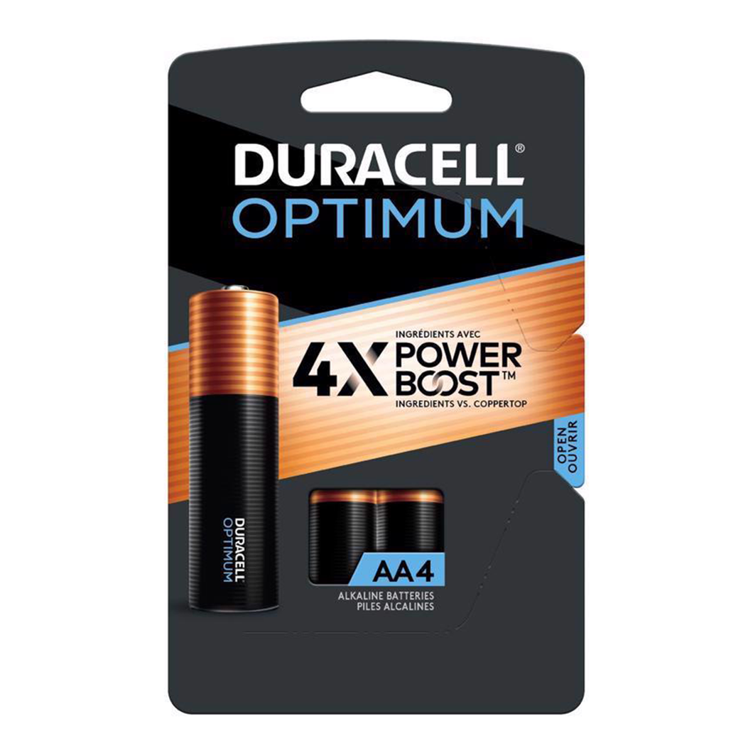 4 pk Optimum AA Alkaline Batteries 032