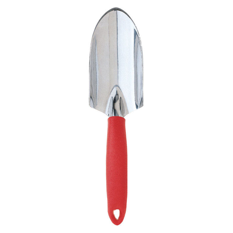 Corona Garden Trowel  with red handle.