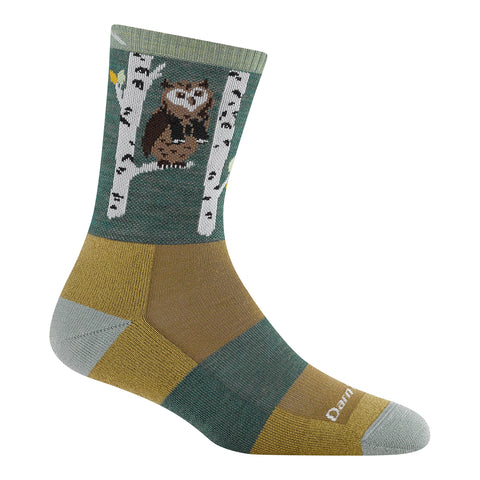 owl green, Women's Critter Club Micro Crew Hiking Sock 5001