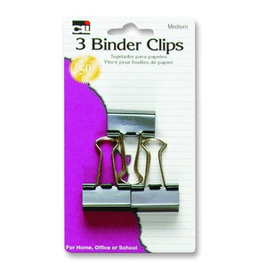 3 Medium Binder Clips