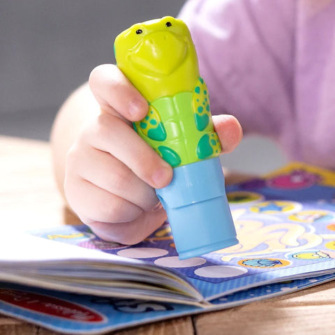 Girl Stamping with Stamper