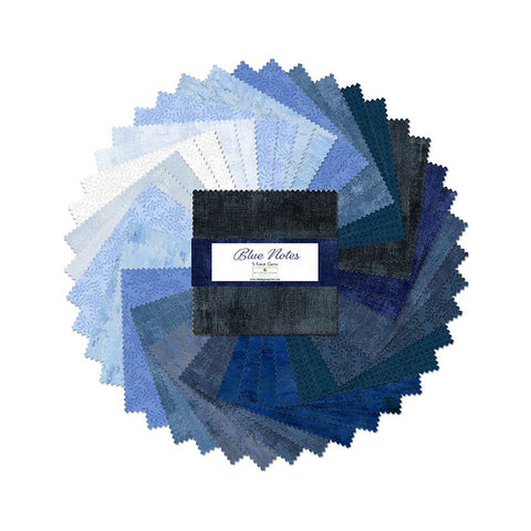 blue notes, Wilmington 5 Karat Gems Precut Fabric Squares 507