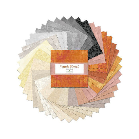 peach street, Wilmington 5 Karat Gems Precut Fabric Squares 507