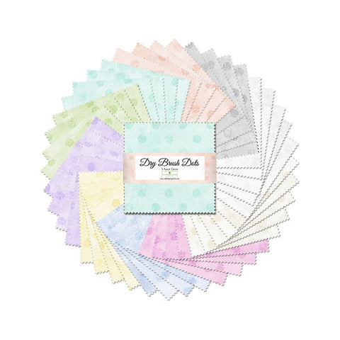 dry brush dots, Wilmington 5 Karat Gems Precut Fabric Squares 507