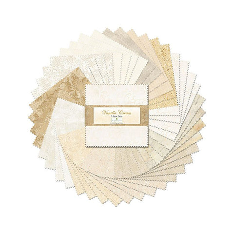vanilla cream, Wilmington 5 Karat Gems Precut Fabric Squares 507