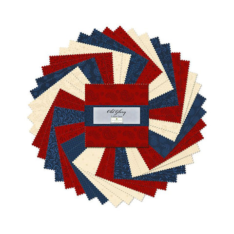 old glory, Wilmington 5 Karat Gems Precut Fabric Squares 507