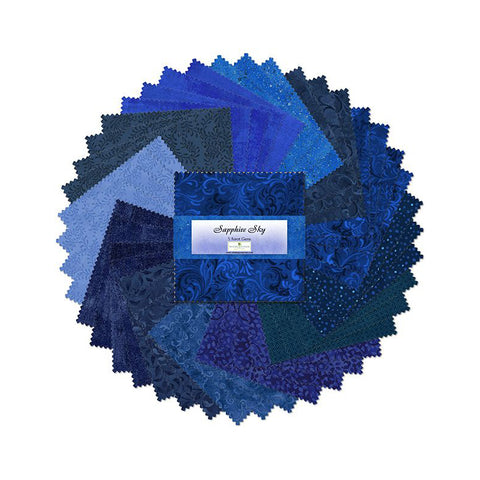 sapphire sky, Wilmington 5 Karat Gems Precut Fabric Squares 507