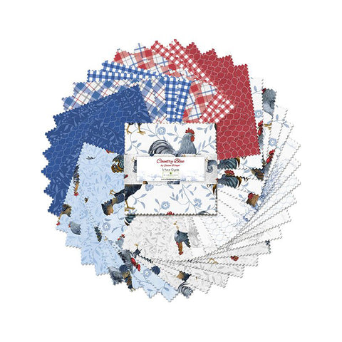 Country Blue Collection 5 Karat Cotton Fabric Crystals 508-881-508