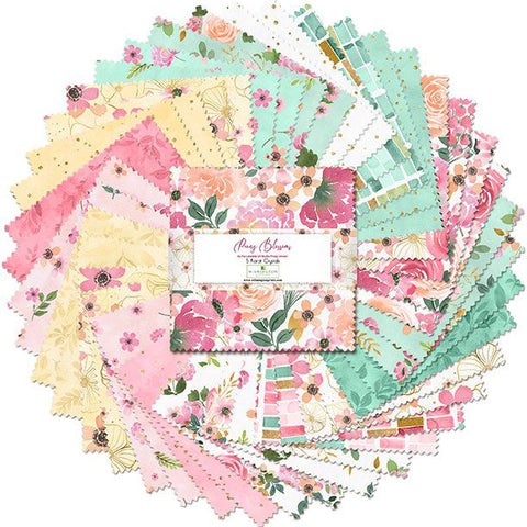 Peony Blossoms Collection 5 Karat Cotton Fabric Crystals 508-887-508