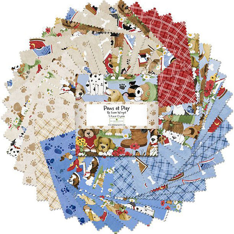 Paws at Play Collection 5 Karat Cotton Fabric Crystals 508-891-508