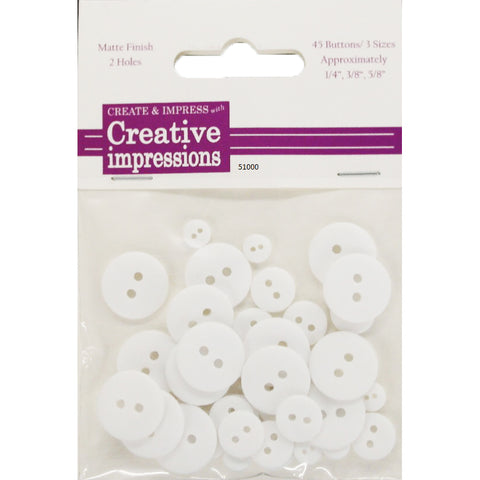 White Resin Buttons