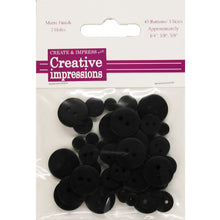 Black Resin Buttons
