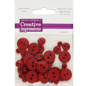 Red Resin Buttons