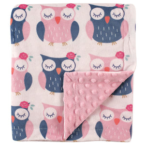 Owls Plush Mink Baby Blanket 51429