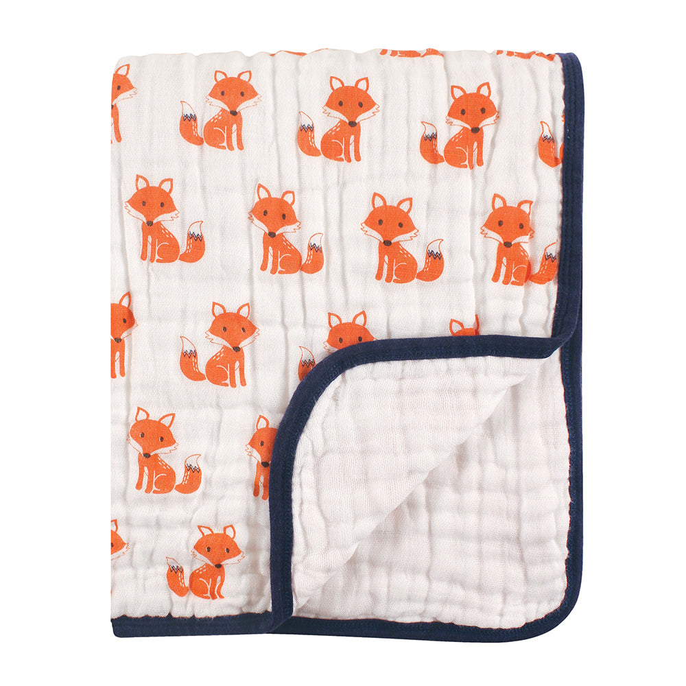 Foxes Muslin Tranquility Quilt Baby Blanket 51616