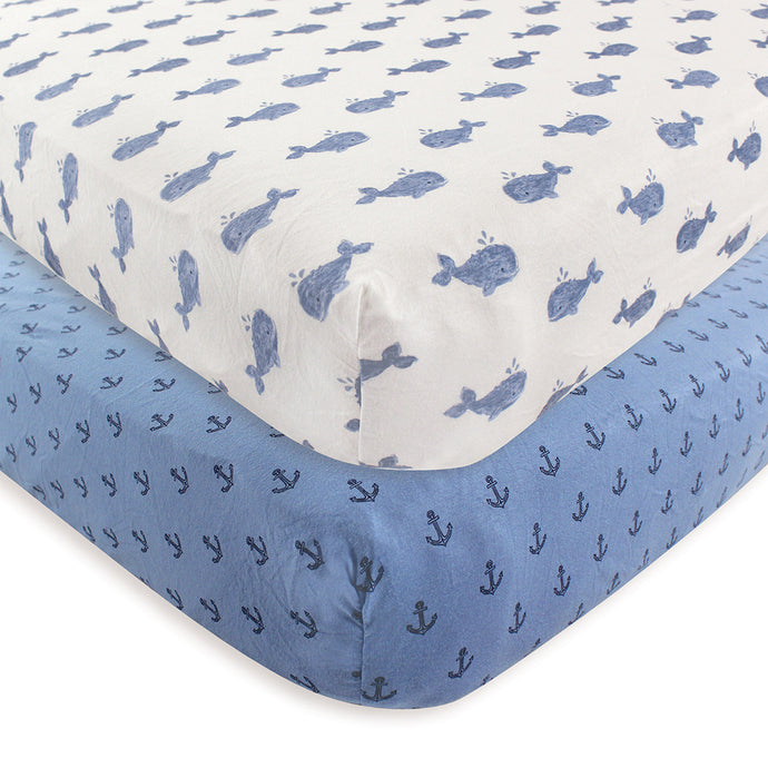 Whale Fitted Crib Sheet 51793