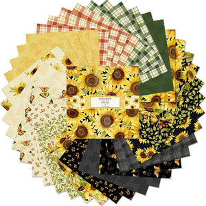 Sunflower Splendor Collection 10 Karat Precut Fabric Squares 518-831-518