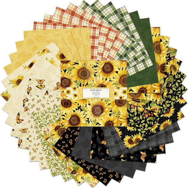 Sunflower Splendor Collection 10 Karat Precut Fabric Squares 518-831-518