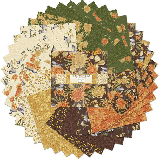 Chickadee Charm Collection 10 Karat Crystals Cotton Fabric 518-853-518