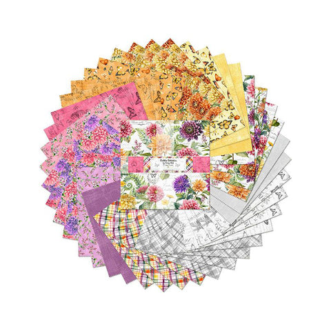 Dahlia Botanica Collection 10 Karat Crystal Cotton Fabric 518-880-518